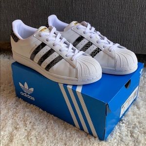 Adidas Superstar with snakeskin print